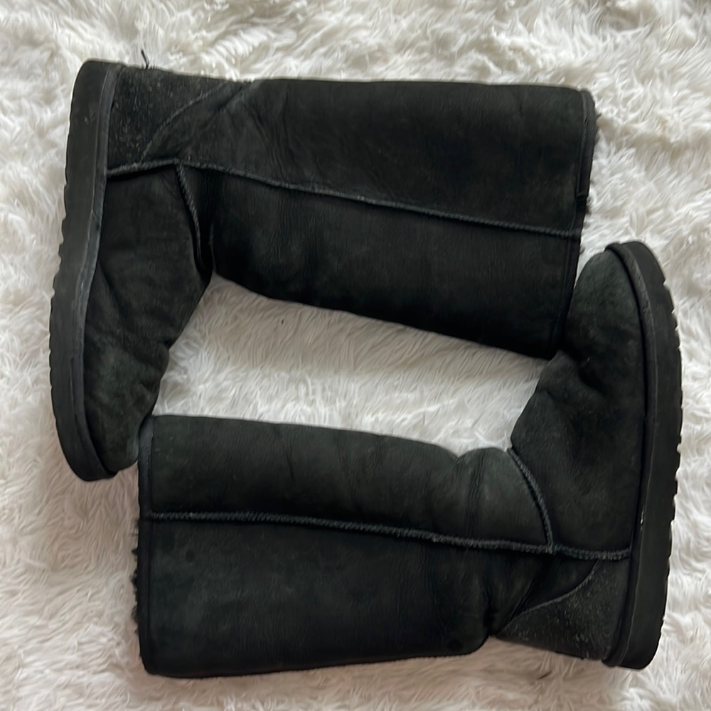 Long, black, Ugg boots